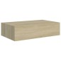 vidaXL Scaffale con Cassetti da Parete Rovere 40x23,5x10 cm in MDF vidaXL Scaffale con Cassetti da Parete Rovere 40x23,5x10 cm in MDF