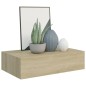 vidaXL Scaffale con Cassetti da Parete Rovere 40x23,5x10 cm in MDF vidaXL Scaffale con Cassetti da Parete Rovere 40x23,5x10 cm in MDF