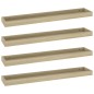 vidaXL Mensole Loggia 4 pz Rovere 80x15x4 cm in MDF vidaXL Mensole Loggia 4 pz Rovere 80x15x4 cm in MDF