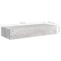 vidaXL Scaffali a Muro Cassetti 2 pz Grigio Cemento 60x23,5x10 cm MDF vidaXL Scaffali a Muro Cassetti 2 pz Grigio Cemento 60x23,5x10 cm MDF