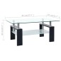 vidaXL Tavolino Salotto Nero e Trasparente 95x55x40 cm Vetro Temperato vidaXL Tavolino Salotto Nero e Trasparente 95x55x40 cm Vetro Temperato