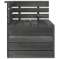 Set Divani da Giardino su Pallet 3 pz Legno Pino Grigio Scuro Set Divani da Giardino su Pallet 3 pz Legno Pino Grigio Scuro