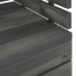 Set Divani da Giardino su Pallet 3 pz Legno Pino Grigio Scuro Set Divani da Giardino su Pallet 3 pz Legno Pino Grigio Scuro