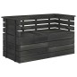Divano da Giardino 2 Posti su Pallet Grigio Scuro Massello Pino Divano da Giardino 2 Posti su Pallet Grigio Scuro Massello Pino
