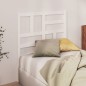 Testiera per Letto Bianca 81x4x104 cm in Legno Massello di Pino Testiera per Letto Bianca 81x4x104 cm in Legno Massello di Pino