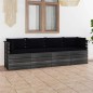 Divano da Giardino 4 Posti su Pallet con Cuscini Massello Pino Divano da Giardino 4 Posti su Pallet con Cuscini Massello Pino