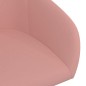 vidaXL Sedie da Pranzo Girevoli 2 pz Rosa in Velluto