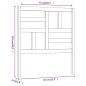 Testiera per Letto Bianca 81x4x104 cm in Legno Massello di Pino Testiera per Letto Bianca 81x4x104 cm in Legno Massello di Pino