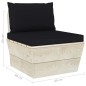 Divano da Giardino a 3 Posti su Pallet con Cuscini Legno Abete Divano da Giardino a 3 Posti su Pallet con Cuscini Legno Abete
