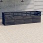 Divano da Giardino 4 Posti su Pallet Grigio Scuro Massello Pino Divano da Giardino 4 Posti su Pallet Grigio Scuro Massello Pino