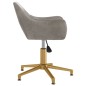vidaXL Sedia da Ufficio Girevole Grigio Chiaro in Velluto vidaXL Sedia da Ufficio Girevole Grigio Chiaro in Velluto