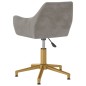 vidaXL Sedia da Ufficio Girevole Grigio Chiaro in Velluto vidaXL Sedia da Ufficio Girevole Grigio Chiaro in Velluto