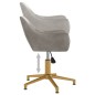 vidaXL Sedia da Ufficio Girevole Grigio Chiaro in Velluto vidaXL Sedia da Ufficio Girevole Grigio Chiaro in Velluto