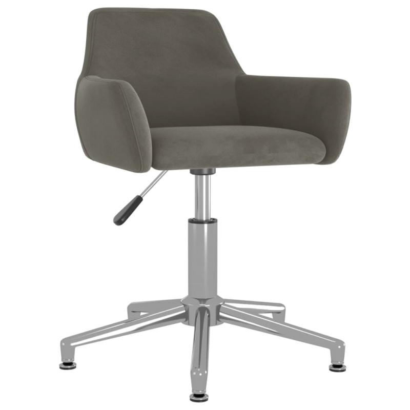 vidaXL Sedia da Pranzo Girevole Grigio Scuro in Velluto vidaXL Sedia da Pranzo Girevole Grigio Scuro in Velluto