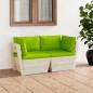 Divano da Giardino a 2 Posti su Pallet con Cuscini Legno Abete Divano da Giardino a 2 Posti su Pallet con Cuscini Legno Abete