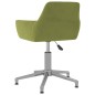 vidaXL Sedia da Pranzo Girevole Verde Chiaro in Velluto vidaXL Sedia da Pranzo Girevole Verde Chiaro in Velluto