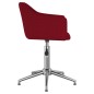 vidaXL Sedia da Pranzo Girevole Rosso Vino in Tessuto vidaXL Sedia da Pranzo Girevole Rosso Vino in Tessuto