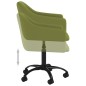 vidaXL Sedia da Pranzo Girevole Verde Chiaro in Velluto vidaXL Sedia da Pranzo Girevole Verde Chiaro in Velluto