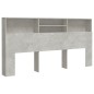 vidaXL Testiera con Contenitore Grigio Cemento 200x19x103,5 cm vidaXL Testiera con Contenitore Grigio Cemento 200x19x103,5 cm