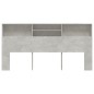 vidaXL Testiera con Contenitore Grigio Cemento 200x19x103,5 cm vidaXL Testiera con Contenitore Grigio Cemento 200x19x103,5 cm