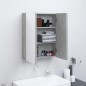 vidaXL Armadietto a Specchio per Bagno 60x15x75 cm MDF Grigio Cemento vidaXL Armadietto a Specchio per Bagno 60x15x75 cm MDF Grigio Cemento