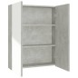 vidaXL Armadietto a Specchio per Bagno 60x15x75 cm MDF Grigio Cemento vidaXL Armadietto a Specchio per Bagno 60x15x75 cm MDF Grigio Cemento