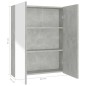 vidaXL Armadietto a Specchio per Bagno 60x15x75 cm MDF Grigio Cemento vidaXL Armadietto a Specchio per Bagno 60x15x75 cm MDF Grigio Cemento