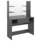 vidaXL Toeletta con Luci LED 100x40x135 cm in MDF Grigio Lucido vidaXL Toeletta con Luci LED 100x40x135 cm in MDF Grigio Lucido