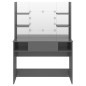 vidaXL Toeletta con Luci LED 100x40x135 cm in MDF Grigio Lucido vidaXL Toeletta con Luci LED 100x40x135 cm in MDF Grigio Lucido