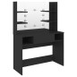 vidaXL Toeletta con Luci LED 100x40x135 cm in MDF Nera vidaXL Toeletta con Luci LED 100x40x135 cm in MDF Nera