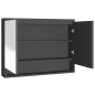 vidaXL Armadietto Bagno con Specchio 80x15x60 cm in MDF Antracite vidaXL Armadietto Bagno con Specchio 80x15x60 cm in MDF Antracite