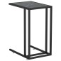 vidaXL Tavolino per Computer Marmo Nero 50x35x65 cm Vetro Temperato