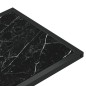 vidaXL Tavolino per Computer Marmo Nero 50x35x65 cm Vetro Temperato