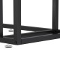 vidaXL Tavolino per Computer Marmo Nero 50x35x65 cm Vetro Temperato