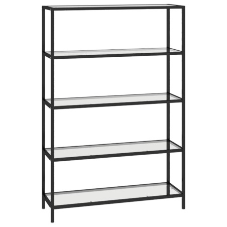 vidaXL Scaffale Trasparente 100x36x168 cm in Vetro Temperato