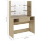 vidaXL Toeletta con Luci LED 100x40x135 cm in MDF Rovere vidaXL Toeletta con Luci LED 100x40x135 cm in MDF Rovere