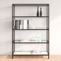vidaXL Scaffale Marmo Bianco Trasparente 100x36x168cm Vetro Temperato vidaXL Scaffale Marmo Bianco Trasparente 100x36x168cm Vetro Temperato