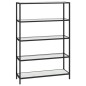 vidaXL Scaffale Marmo Bianco Trasparente 100x36x168cm Vetro Temperato vidaXL Scaffale Marmo Bianco Trasparente 100x36x168cm Vetro Temperato
