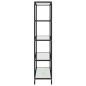 vidaXL Scaffale Marmo Bianco Trasparente 100x36x168cm Vetro Temperato vidaXL Scaffale Marmo Bianco Trasparente 100x36x168cm Vetro Temperato