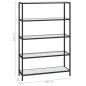 vidaXL Scaffale Marmo Bianco Trasparente 100x36x168cm Vetro Temperato vidaXL Scaffale Marmo Bianco Trasparente 100x36x168cm Vetro Temperato
