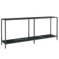 vidaXL Tavolo Consolle Nero 180x35x75,5 cm in Vetro Temperato vidaXL Tavolo Consolle Nero 180x35x75,5 cm in Vetro Temperato
