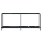 vidaXL Tavolo Consolle Nero 180x35x75,5 cm in Vetro Temperato vidaXL Tavolo Consolle Nero 180x35x75,5 cm in Vetro Temperato