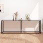 vidaXL Tavolo Consolle Marmo Bianco 220x35x75,5 cm in Vetro Temperato vidaXL Tavolo Consolle Marmo Bianco 220x35x75,5 cm in Vetro Temperato