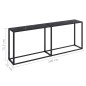 vidaXL Tavolo Consolle Nero 200x35x75,5 cm in Vetro Temperato vidaXL Tavolo Consolle Nero 200x35x75,5 cm in Vetro Temperato