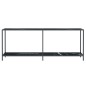 vidaXL Tavolo Consolle Nero 200x35x75,5 cm in Vetro Temperato vidaXL Tavolo Consolle Nero 200x35x75,5 cm in Vetro Temperato