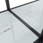 vidaXL Tavolo Consolle Bianco 200x35x75,5 cm in Vetro Temperato vidaXL Tavolo Consolle Bianco 200x35x75,5 cm in Vetro Temperato
