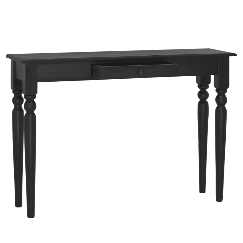 vidaXL Tavolo Consolle Nero 110x30x75 cm in Legno Massello di Mogano vidaXL Tavolo Consolle Nero 110x30x75 cm in Legno Massello di Mogano