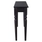 vidaXL Tavolo Consolle Nero 110x30x75 cm in Legno Massello di Mogano vidaXL Tavolo Consolle Nero 110x30x75 cm in Legno Massello di Mogano