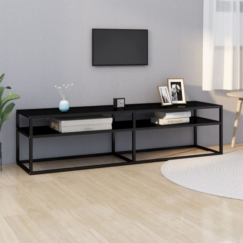 vidaXL Mobile Porta TV Nero 160x40x40,5 cm in Vetro Temperato vidaXL Mobile Porta TV Nero 160x40x40,5 cm in Vetro Temperato