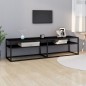 vidaXL Mobile Porta TV Nero 160x40x40,5 cm in Vetro Temperato vidaXL Mobile Porta TV Nero 160x40x40,5 cm in Vetro Temperato